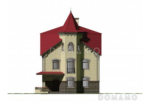 Проект готического коттеджа / Фасад 1