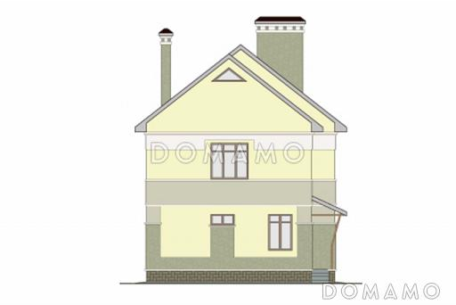 Проект небольшого кирпичного дома / Фасад 3