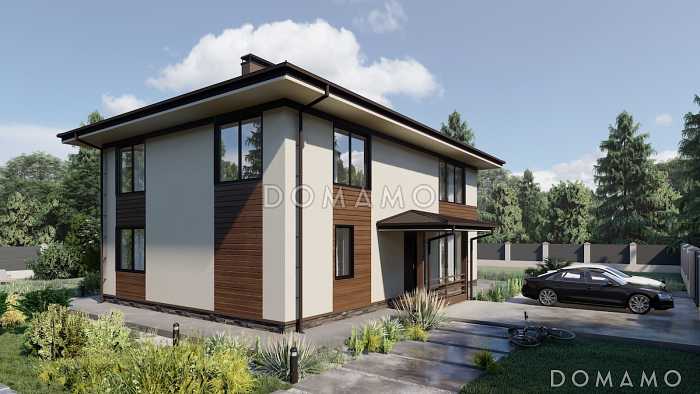 Проект дома с четырьмя спальнями, вторым светом в гостиной и гардеробными на обоих этажах Проект дома с четырьмя спальнями, вторым светом в гостиной и гардеробными на обоих этажах