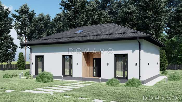 Проект стильного дома с мансардой S-211