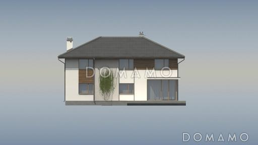 Проект двухэтажного дома из кирпича с пятью спальнями и кабинетом / Фасад 1