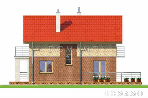 Проект компактного дома с мансардой из СИП панелей / Фасад 3