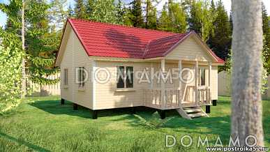 Проект одноэтажного каркасного дачного дома Прима 1