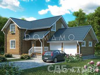 Дом из профилированного бруса по проекту ДПБ12