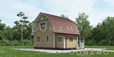 Проект простого дома из клееного бревна