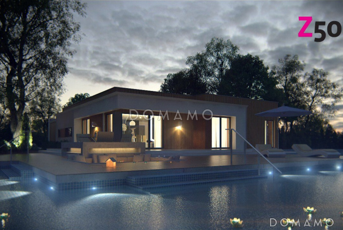 Проект просторного современного одноэтажного дома из кирпича с тремя спальнями, кабинетом и гаражом Проект просторного современного одноэтажного дома из кирпича с тремя спальнями, кабинетом и гаражом