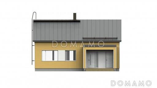 Проект каркасного дачного дома / Фасад 1