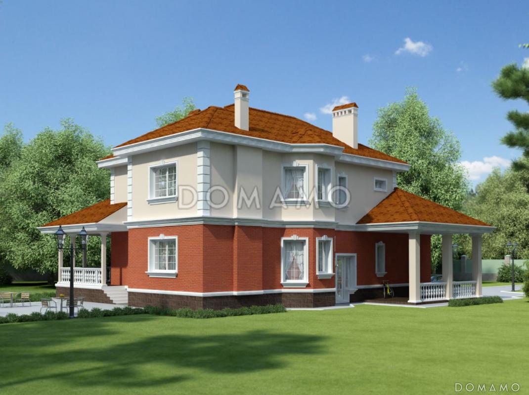 Проект двухэтажного загородного дома с техподпольем и гаражом  / 2