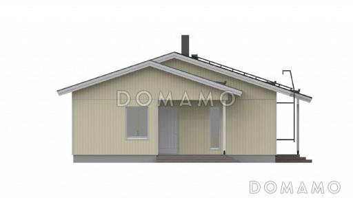 Проект одноэтажного каркасного дома до 150 кв.м / Фасад 1