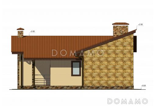 Проект одноэтажного компактного дома / Фасад 1