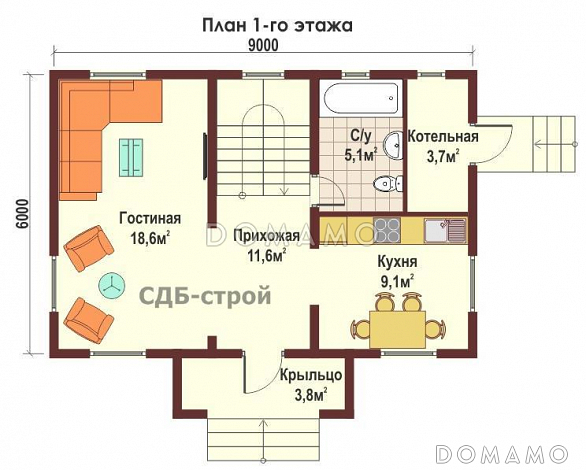 ДБР8 / План 1 этажа