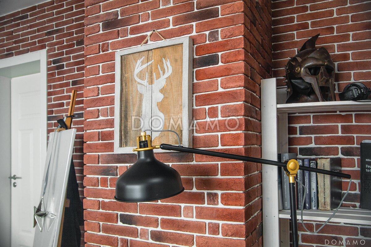 Проект мансардного дома из кирпича с детскими комнатами, уютной гостиной и сауной / 27