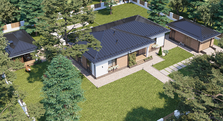 Современная усадьба «Ладога», 165 м²