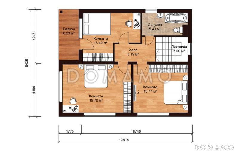 ХАЙТ 150 Б / План 2 этажа