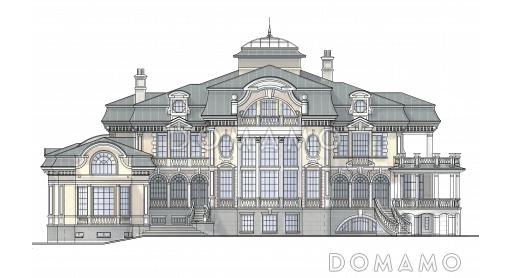 Проект представительного особняка / Фасад 3