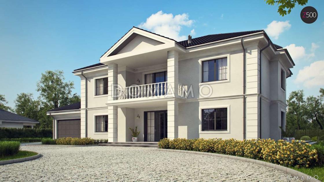 Проект большого двухэтажного дома из газобетона с четырьмя спальнями, гаражом, сауной и просторной дневной зоной / 6