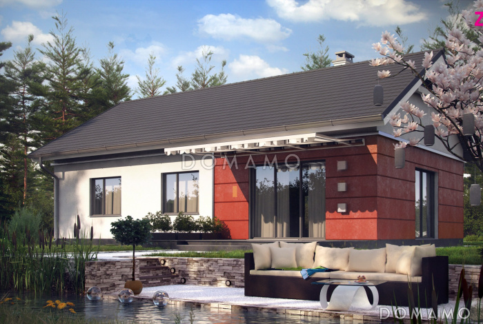 Проект классического одноэтажного дома из газобетона адаптированный для сейсмозоны с тремя спальнями и светлой гостиной