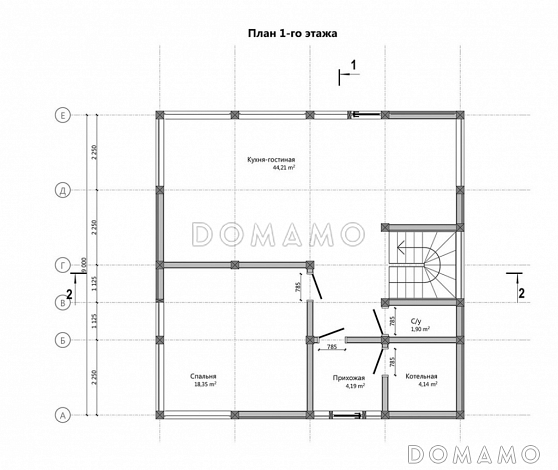 Пегас / План 1 этажа