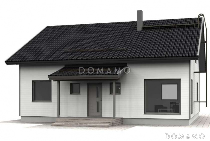 M-123 одноэтажный с мансардой дом