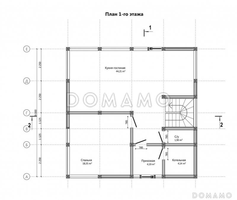 Пегас / План 1 этажа