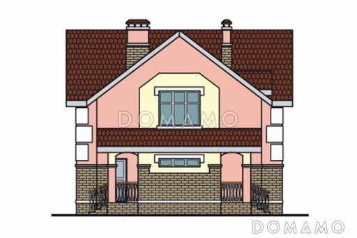 Проект дома по технологии ЛСТК с простой и удобной планировкой / Фасад 3 Проект дома по технологии ЛСТК с простой и удобной планировкой / Фасад 3