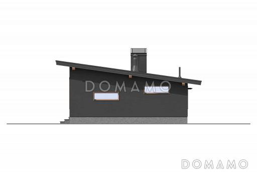 Проект небольшого дома с одной спальней и парной / Фасад 8