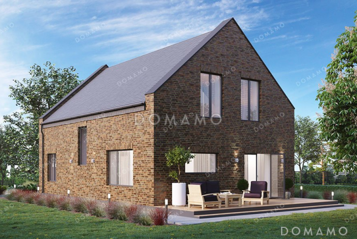 Проект одноэтажного дома с мансардой и террасой Проект одноэтажного дома с мансардой и террасой