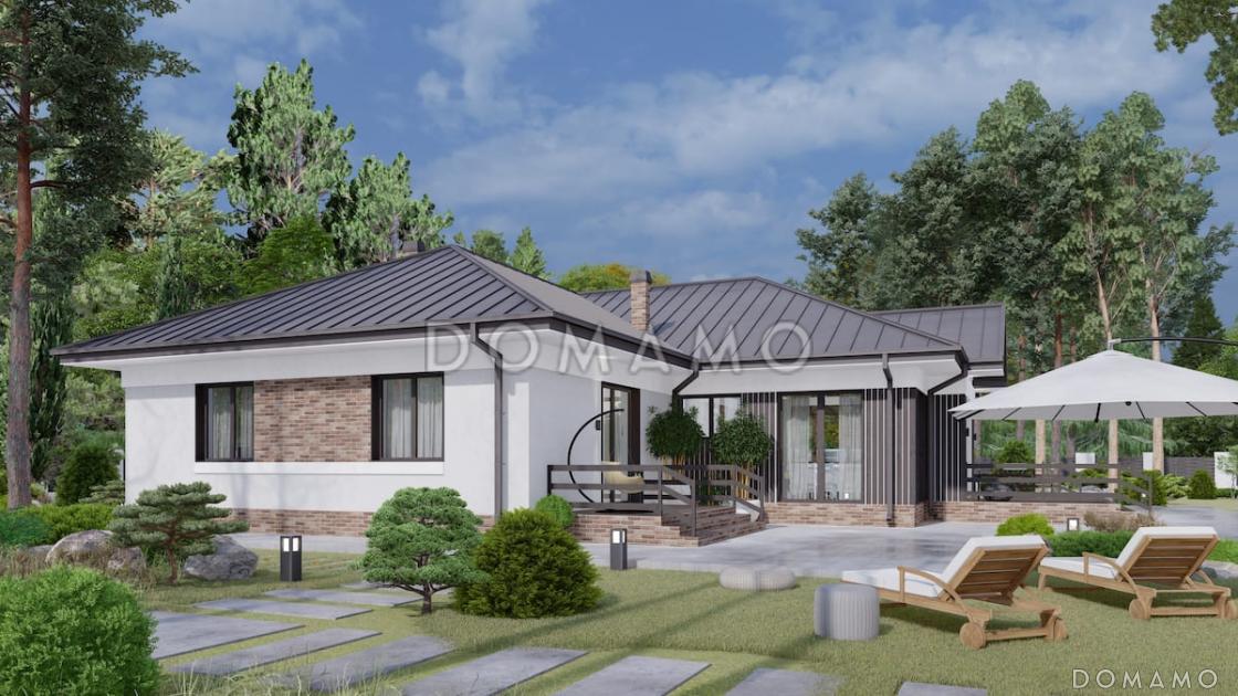 Проект дома из газобетона с двухместным гаражом и двумя террасами / 5