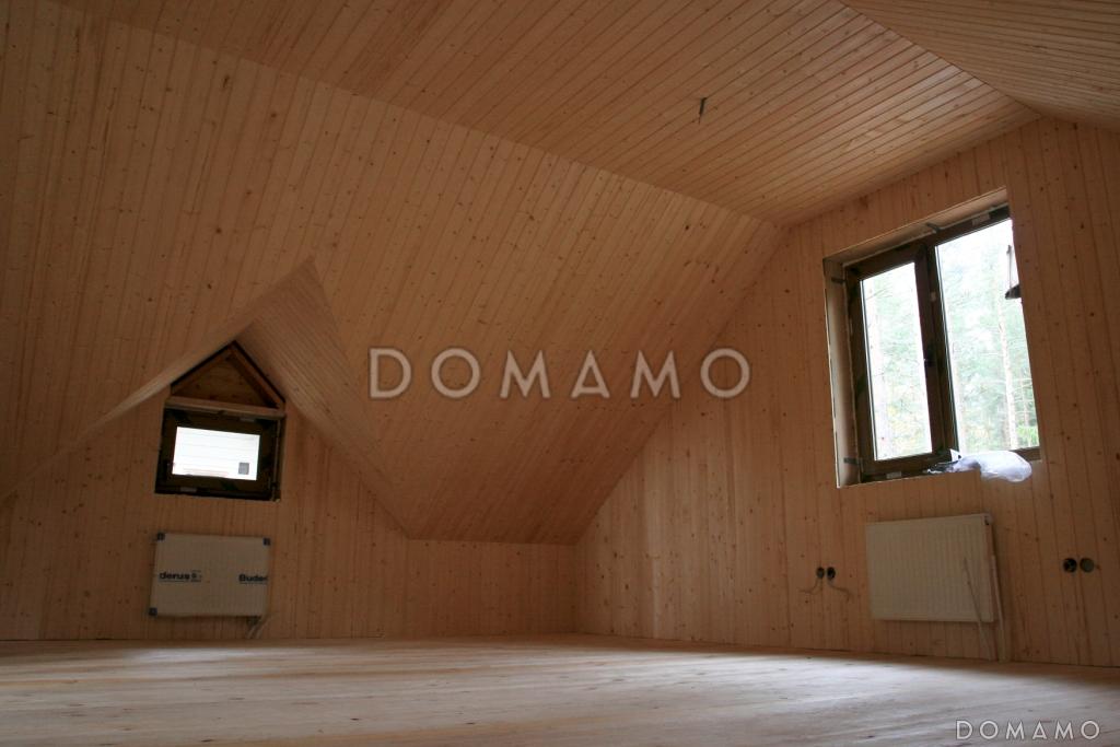 Проект деревянного дома из клееного бруса с просторной, светлой гостиной и техническим помещением с отдельным входом / 13