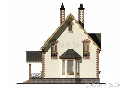 Проект практичного коттеджа в европейском стиле / Фасад 2