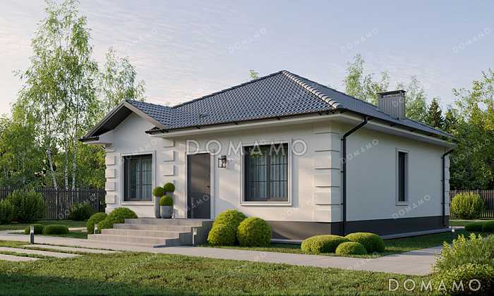 Проект небольшого дома с тремя спальнями и кухней Проект небольшого дома с тремя спальнями и кухней