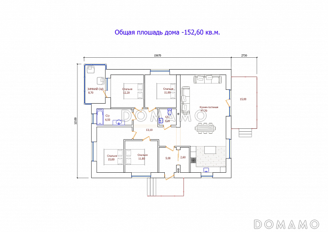 Проект 306 / План 1 этажа
