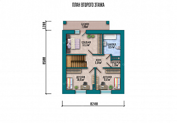 Проект дома с изолированной кухней, вместительной котельной и тремя спальнями на мансарде / План мансардного этажа Проект дома с изолированной кухней, вместительной котельной и тремя спальнями на мансарде / План мансардного этажа