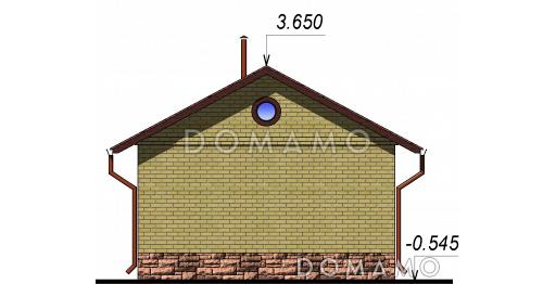 Проект компактной баньки / Фасад 2