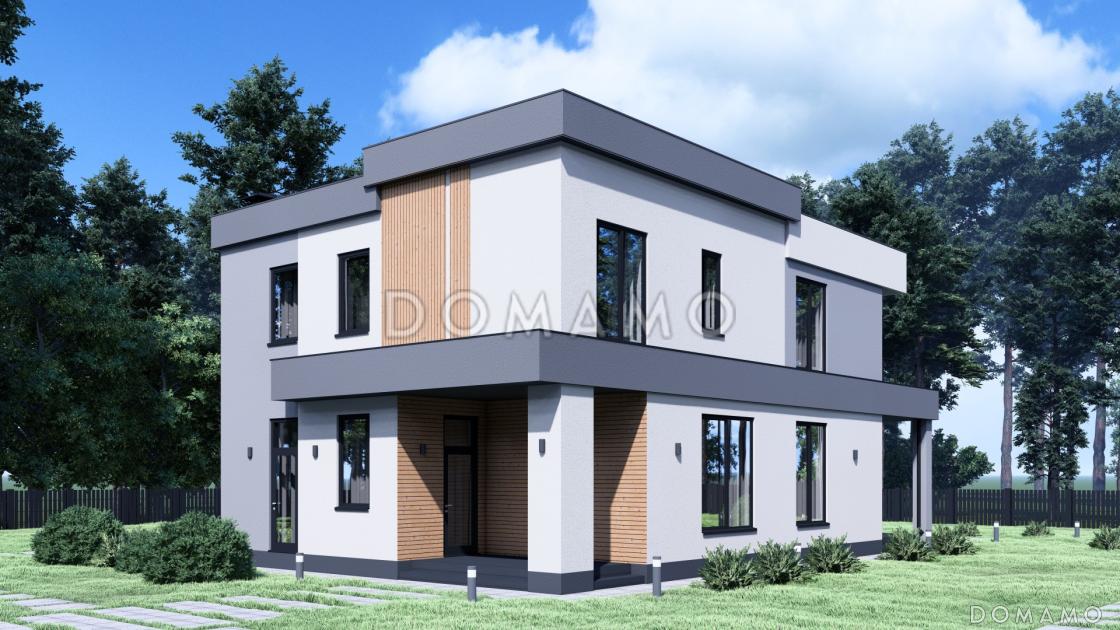 Проект дома в стиле Хай-тек с эксплуатируемой кровлей S-182 / 3