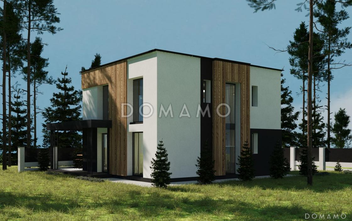 Проект двухэтажного дома из газобетона с 4 спальнями и кабинетом / 2