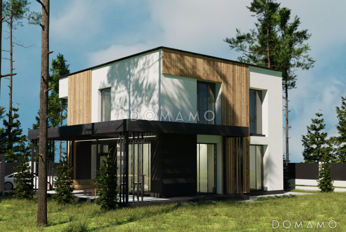 Проект двухэтажного дома из керамоблока с кабинетом и 4 спальнями