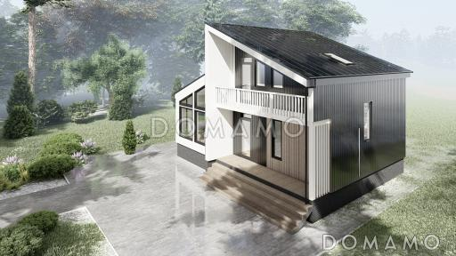 Каркасный дом "Вингард" / Фасад 1