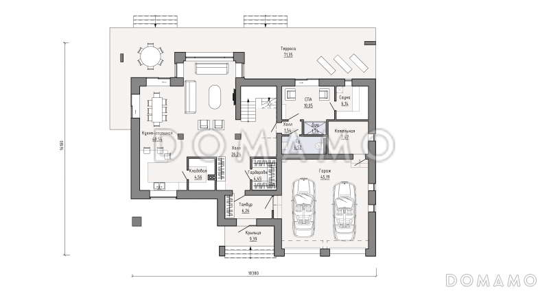 Преспа / План 1 этажа