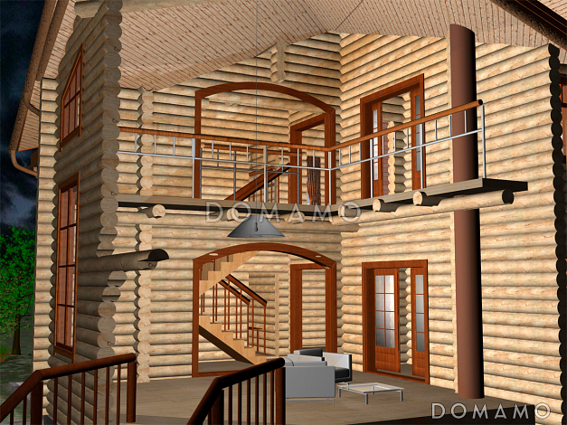 Проект двухэтажного дома с балконом, со вторым светом  Проект двухэтажного дома с балконом, со вторым светом