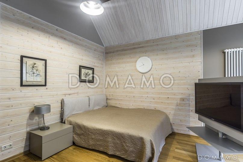 Проект скандинавского коттеджа из кирпича с эркером, мансардой и открытой террасой / 5