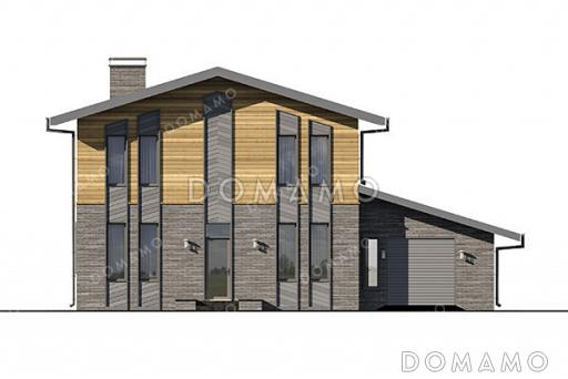 Проект двухэтажного дома с гаражом / Фасад 1