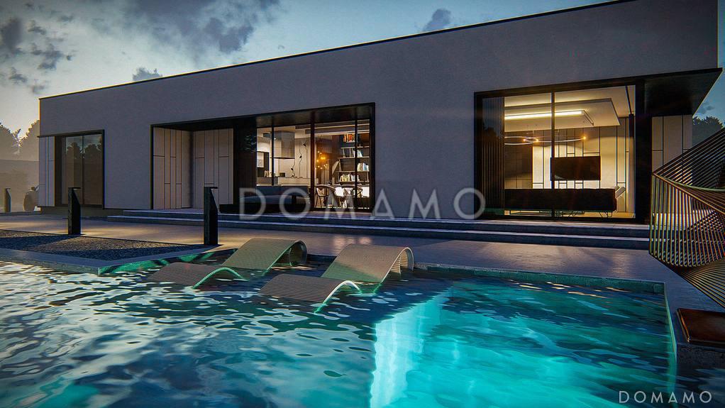 Проект одноэтажного дома из газобетона с просторной гостиной, мастер-спальней и гаражом на 2 машины / 5