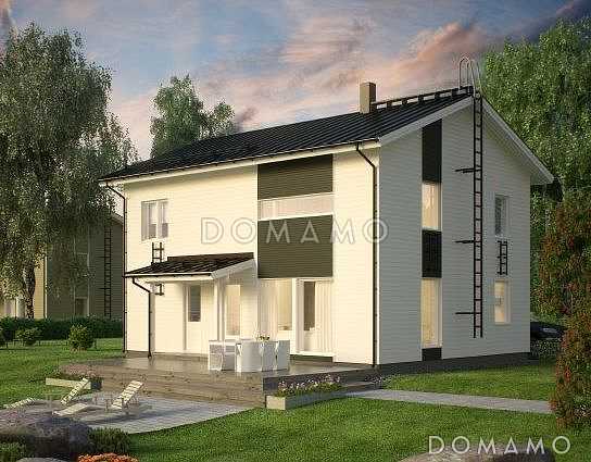 Проект каркасного дома маленькой кухонной зоной Проект каркасного дома маленькой кухонной зоной