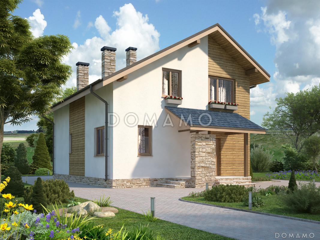 Проект  дома из пеноблоков с мансардой / 3