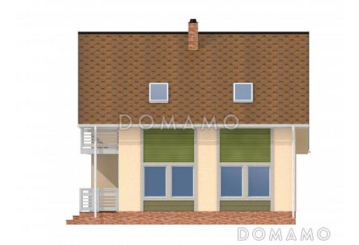 Проект каркасного дома с тренажерным залом на мансардном этаже / Фасад 4