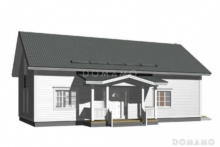 Проект каркасного дома с санузлом на мансардном этаже