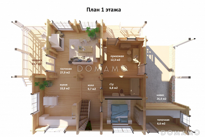 Волхов / План 1 этажа