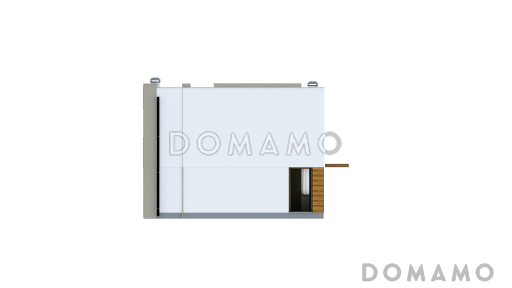 Проект двухэтажного дома из газобетона в стиле кубизм со спальной зоной на втором этаже / Фасад 4