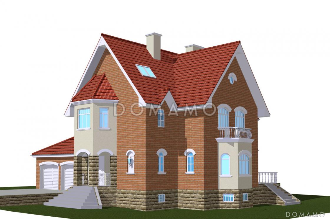 Проект трёхэтажного коттеджа с гаражом, подвалом и бассейном / 2